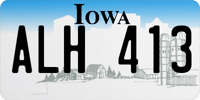 IA license plate ALH413