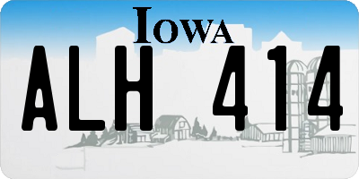 IA license plate ALH414