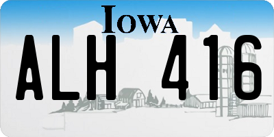 IA license plate ALH416