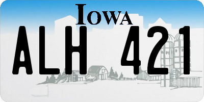 IA license plate ALH421
