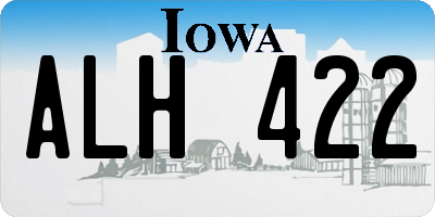 IA license plate ALH422