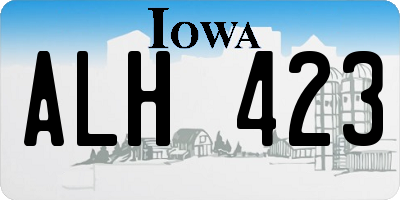 IA license plate ALH423
