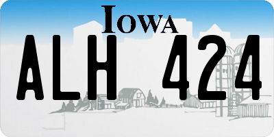 IA license plate ALH424