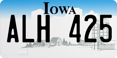 IA license plate ALH425