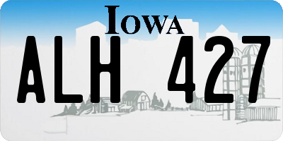 IA license plate ALH427