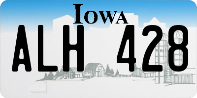 IA license plate ALH428