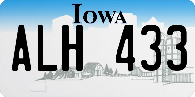 IA license plate ALH433