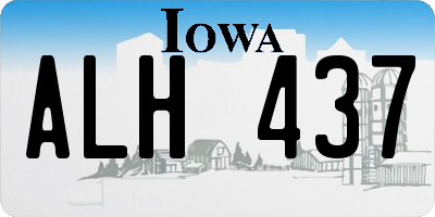 IA license plate ALH437