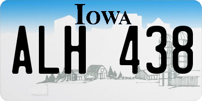 IA license plate ALH438