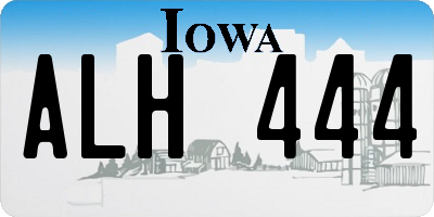 IA license plate ALH444