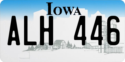 IA license plate ALH446
