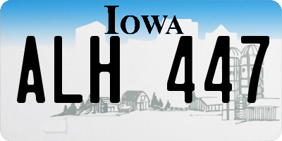 IA license plate ALH447