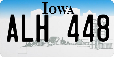 IA license plate ALH448