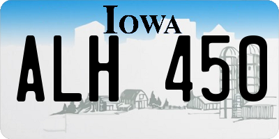 IA license plate ALH450