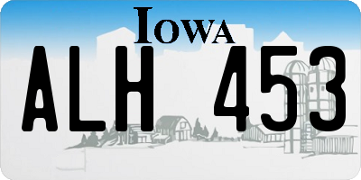 IA license plate ALH453