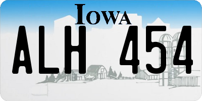 IA license plate ALH454