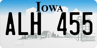 IA license plate ALH455