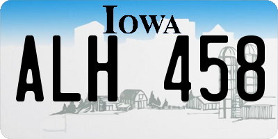 IA license plate ALH458