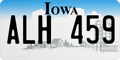 IA license plate ALH459