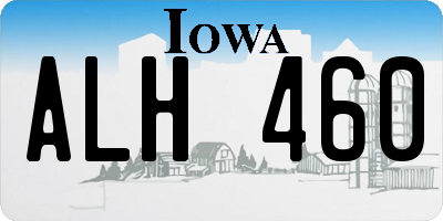 IA license plate ALH460