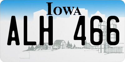 IA license plate ALH466