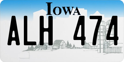 IA license plate ALH474