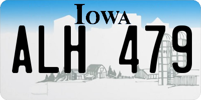 IA license plate ALH479