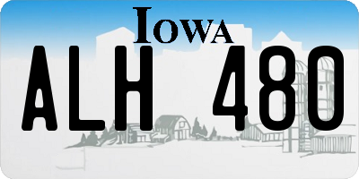 IA license plate ALH480