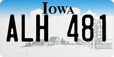 IA license plate ALH481