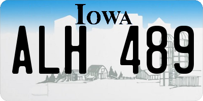 IA license plate ALH489