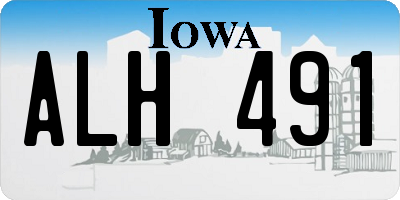 IA license plate ALH491