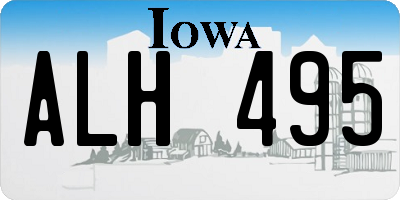IA license plate ALH495