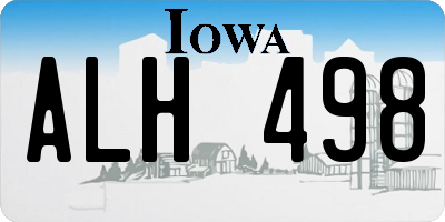 IA license plate ALH498