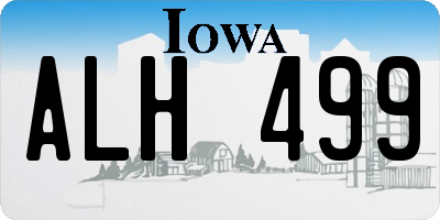 IA license plate ALH499