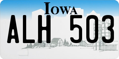 IA license plate ALH503