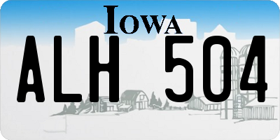 IA license plate ALH504