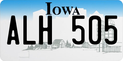 IA license plate ALH505