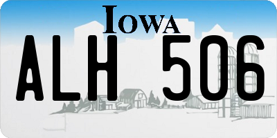 IA license plate ALH506