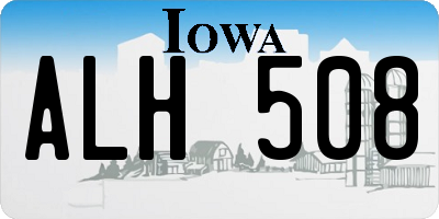 IA license plate ALH508