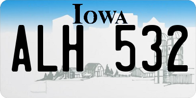 IA license plate ALH532