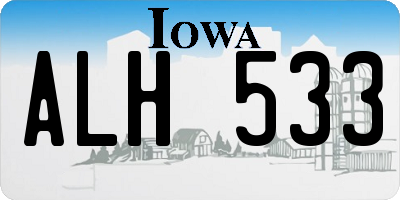 IA license plate ALH533