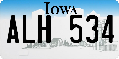 IA license plate ALH534