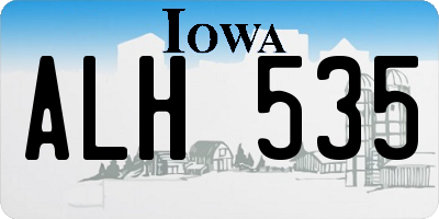 IA license plate ALH535