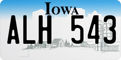 IA license plate ALH543