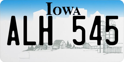 IA license plate ALH545