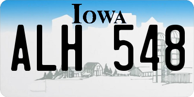 IA license plate ALH548