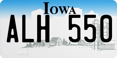 IA license plate ALH550