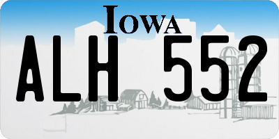 IA license plate ALH552