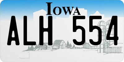 IA license plate ALH554