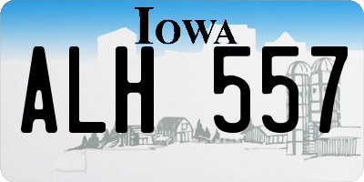 IA license plate ALH557